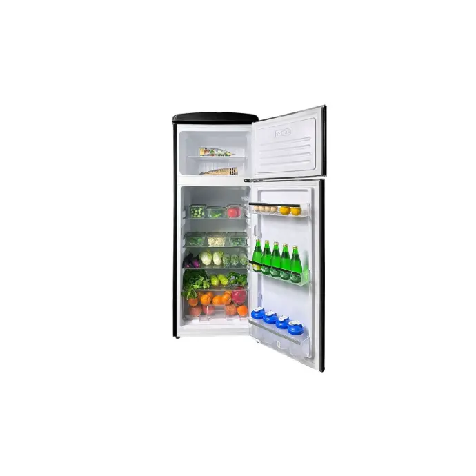refrigerateur-congelateur-2-portes-retro-arzy-ljdd206black-206-litres-noir